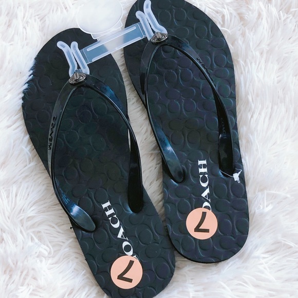 coach abbigail flip flops